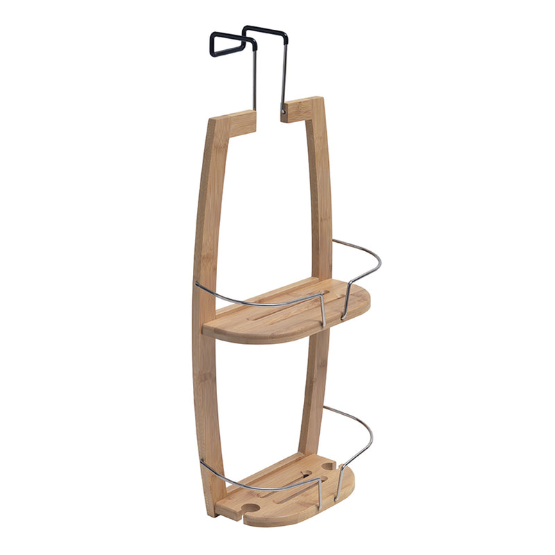Portaoggetti doccia appendibile a 2 ripiani modello Nature di Gedy realizzato in Bambà¹ - Naturale by CeramicStore | Lo specialista del tuo bagno