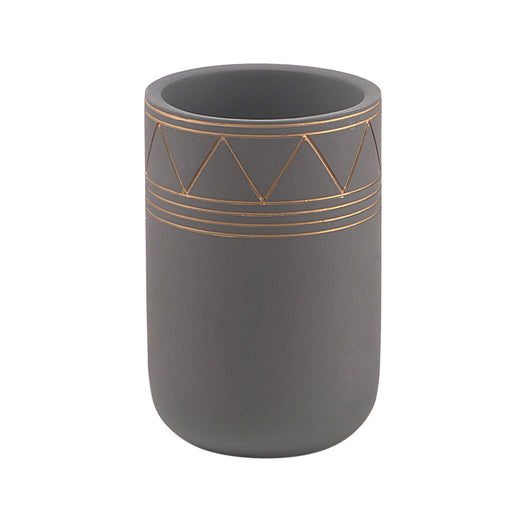 Portaspazzolini in cemento Gedy serie Calipso - Grigio