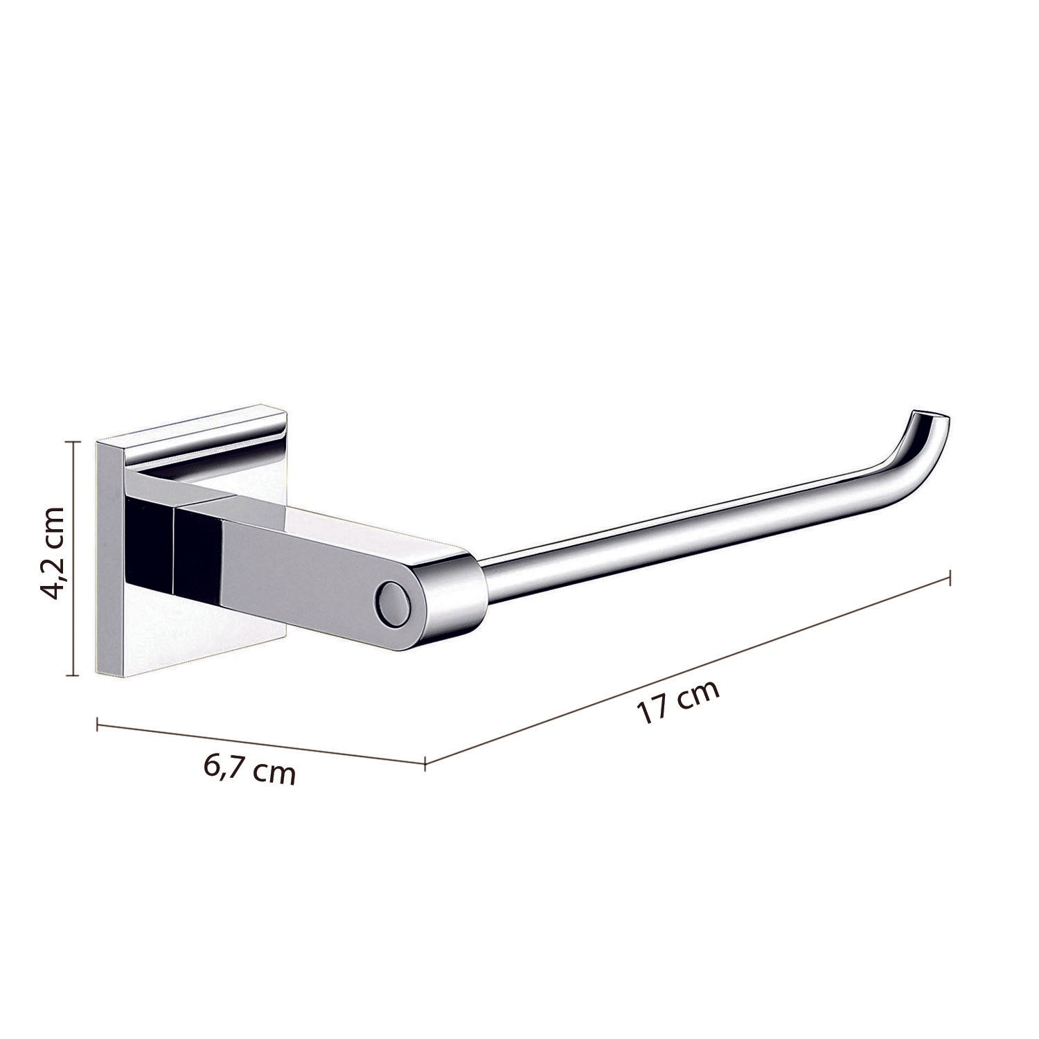 Portarotolo in Acciaio Inox di Gedy serie New Jersey - Cromato