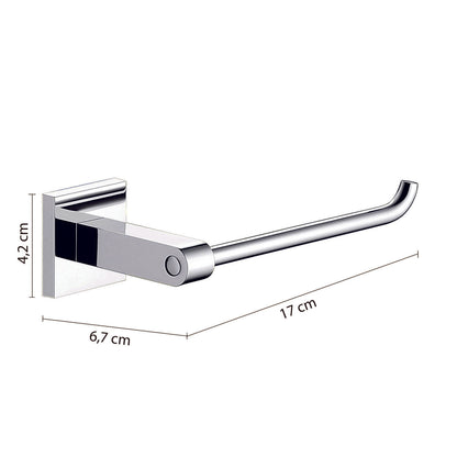 Portarotolo in Acciaio Inox di Gedy serie New Jersey - Cromato