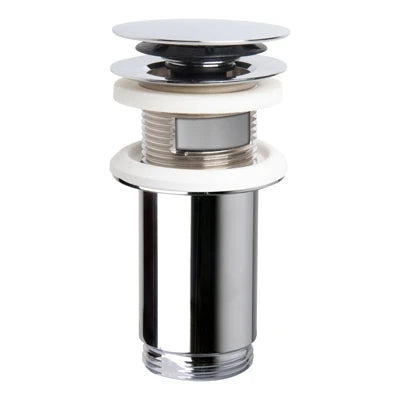 Piletta clicker 4s ottone cromo con troppo pieno diam. 63 x 1 1/4