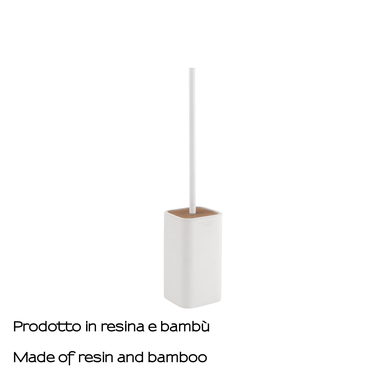 Scopino da appoggio con ciuffo in setole Gedy modello Ninfea - Bianco Matt by CeramicStore | Lo specialista del tuo bagno