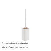 Scopino da appoggio con ciuffo in setole Gedy modello Ninfea - Bianco Matt by CeramicStore | Lo specialista del tuo bagno