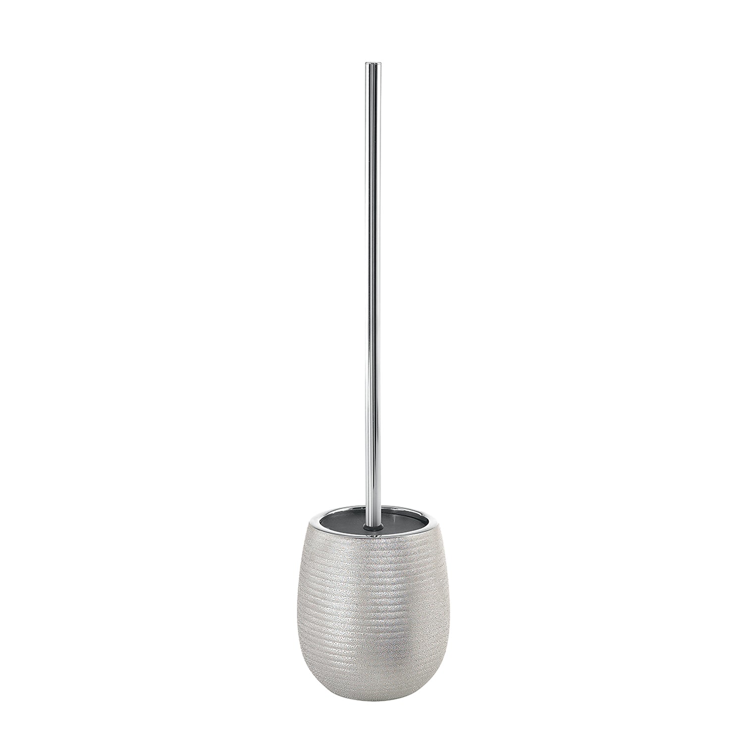 Scopino da appoggio in ceramica con ciuffo in setole Gedy modello Astrid - Argento by CeramicStore | Lo specialista del tuo bagno