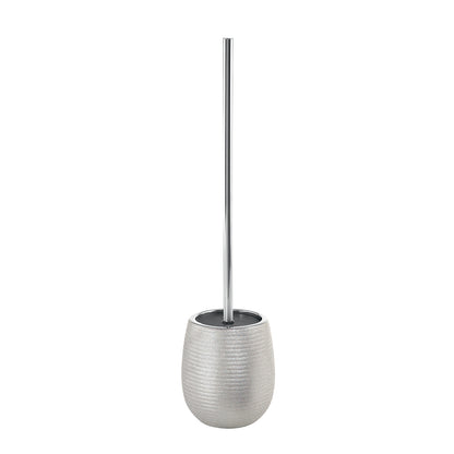 Scopino da appoggio in ceramica con ciuffo in setole Gedy modello Astrid - Argento by CeramicStore | Lo specialista del tuo bagno