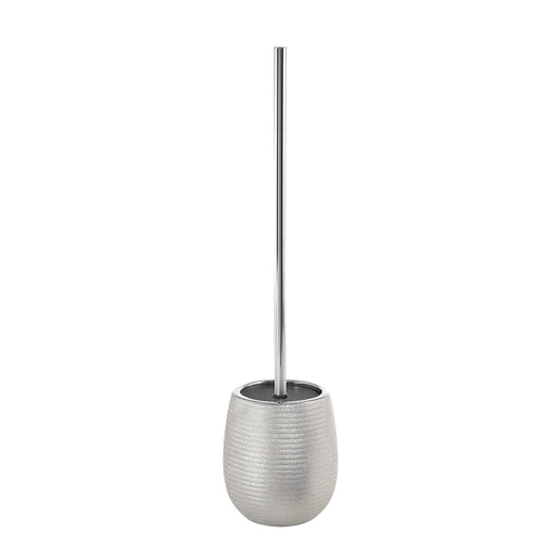 Scopino da appoggio in ceramica con ciuffo in setole Gedy modello Astrid - Argento by CeramicStore | Lo specialista del tuo bagno