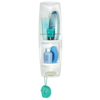 Angoliera per doccia modello airone bianca cm 16x16x h. 70