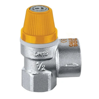 Valvola di sicurezza per impianti solari 1/2 x 3/4 6 bar