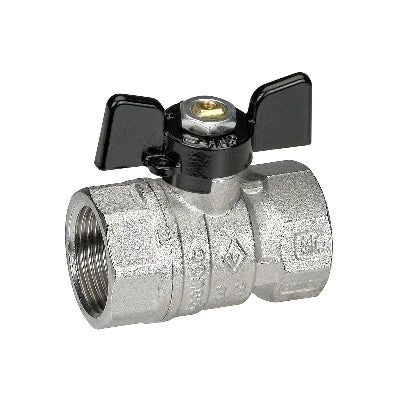 Valvola a sfera ff con farfalla 3/4 dn 20 pn 25