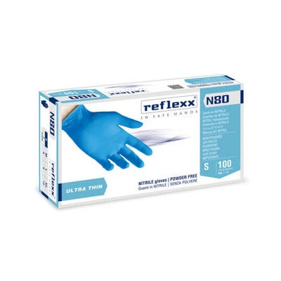 100 pz guanti in nitrile ultra sottili n80b taglia xl