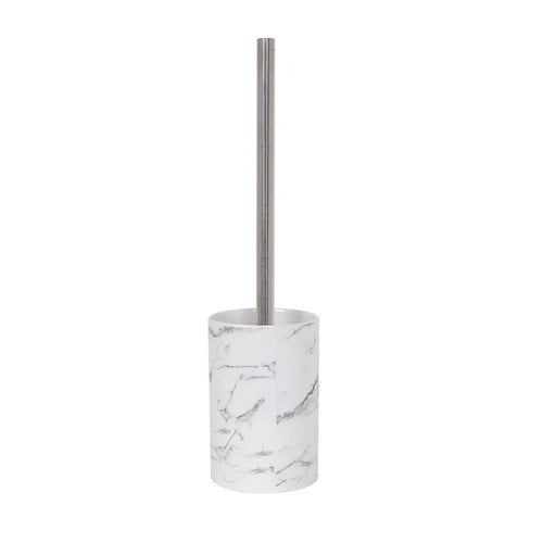 Porta scopino toscana con supporto in ceramica bianco