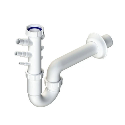 Sifone per lavello a u con attacco multifunzione hermes 1 1/2 uscita d.40