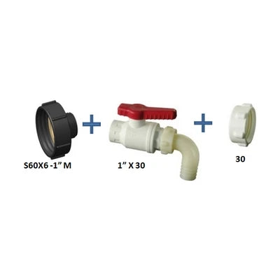 Set di collegamento a contenitori ibc s60x6x1 x30