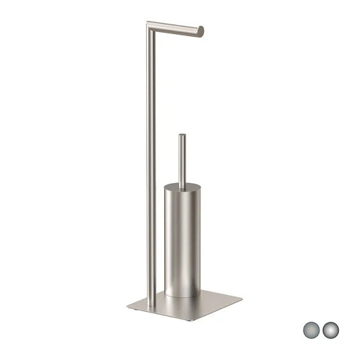 Piantana porta scopino poseidon cromo cm 20 x h. 64 2 x 18