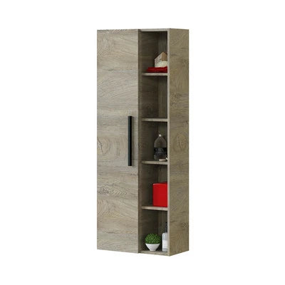 Colonna bagno sospesa athena 1 anta da montare cm 135x51x25 rovere alaska