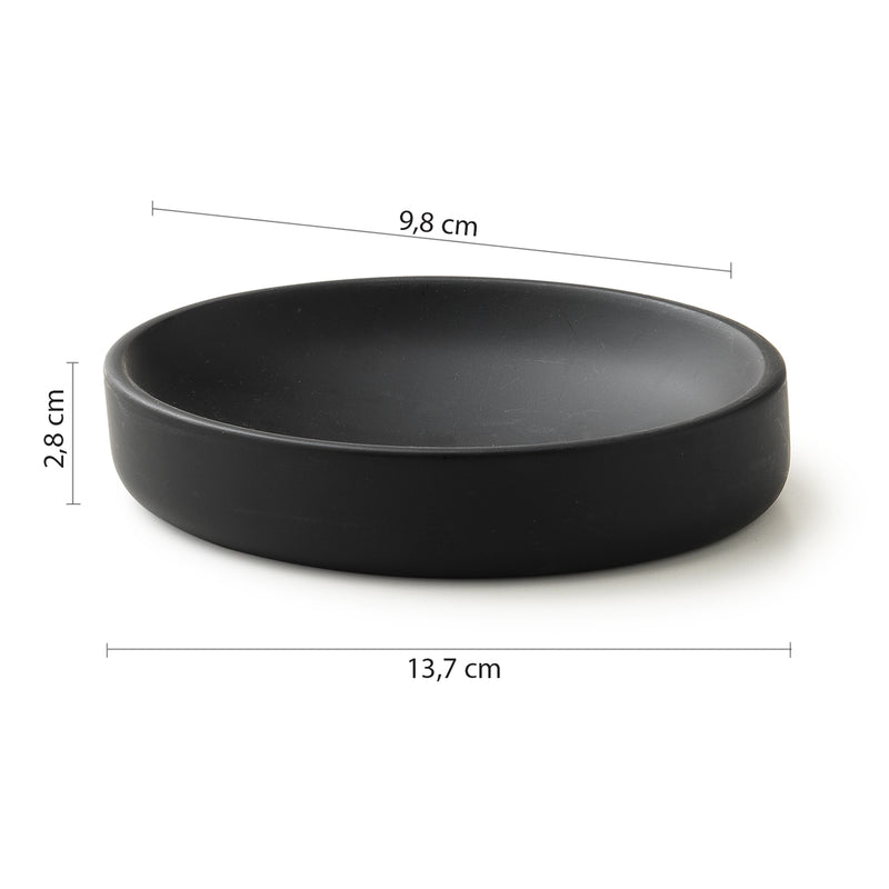 Portasapone in resina Gedy serie Brenda - Nero Matt
