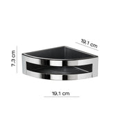 Portaoggetti doccia angolare modello Zante di Gedy - Cromato/Nero by CeramicStore | Lo specialista del tuo bagno
