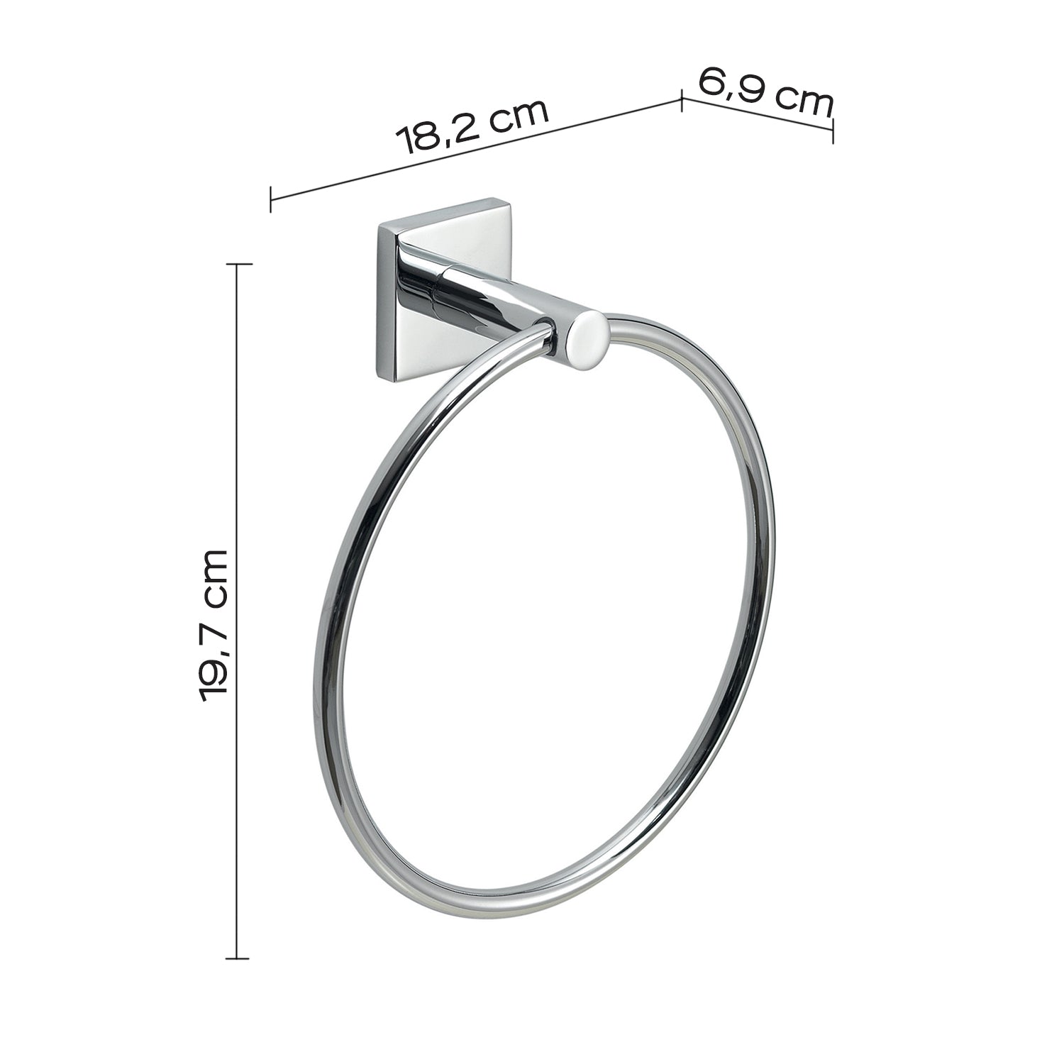 Portasalviette ad anello Fuji di Gedy - Cromato by CeramicStore | Lo specialista del tuo bagno