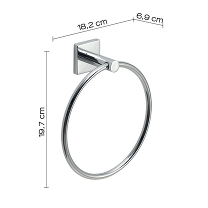 Portasalviette ad anello Fuji di Gedy - Cromato by CeramicStore | Lo specialista del tuo bagno