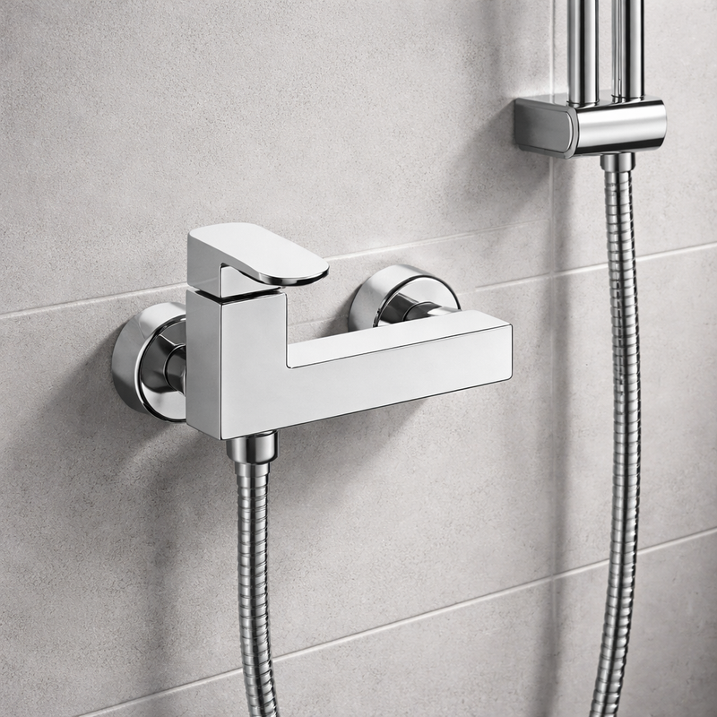Einhebel-Außenmischer für Dusche RubiFlux Serie Dema - Chrom