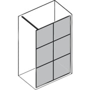 Parete doccia Walk In cm 90 in cristallo temperato trasparente 8mm collezione Beauty Industrial con profili neri by CeramicStore | Lo specialista del tuo bagno