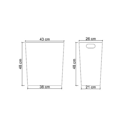 Porta Biancheria 'Koh-i-Noor' in ecopelle con sacca interna - cm 43x26x48h - Cromo Metal by CeramicStore | Lo specialista del tuo bagno