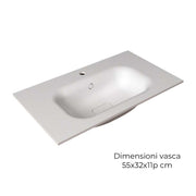 Composizione bagno sospesa con lavabo, specchio e pensili 70+80x200hx46 cm PIX7 by CeramicStore | Lo specialista del tuo bagno