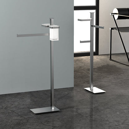 Piantana sinistra con porta sapone, porta rotolo e porta salvietta in ottone Units di Colombo Design by CeramicStore | Lo specialista del tuo bagno