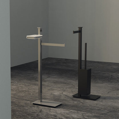 Piantana sinistra con porta sapone e porta salvietta in ottone Units di Colombo Design