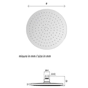 VERSIONE OUTLET - Soffione doccia Tondo in ABS diametro 220 mm con snodo e anticalcare by CeramicStore | Lo specialista del tuo bagno