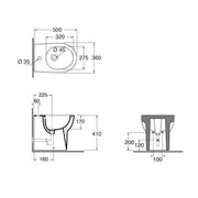 Sanitari Ceramica Azzurra Absolute wc monoblocco + bidet + sedile soft close