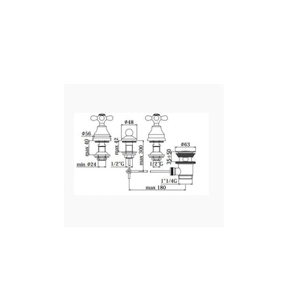 Rubinetto bidet 3 fori serie Iris modello IRV116CO Cromato oro Paffoni by CeramicStore | Lo specialista del tuo bagno