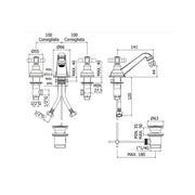 Batteria bidet con bocca fissa serie Iris modello IRV118CR Cromato Paffoni by CeramicStore | Lo specialista del tuo bagno