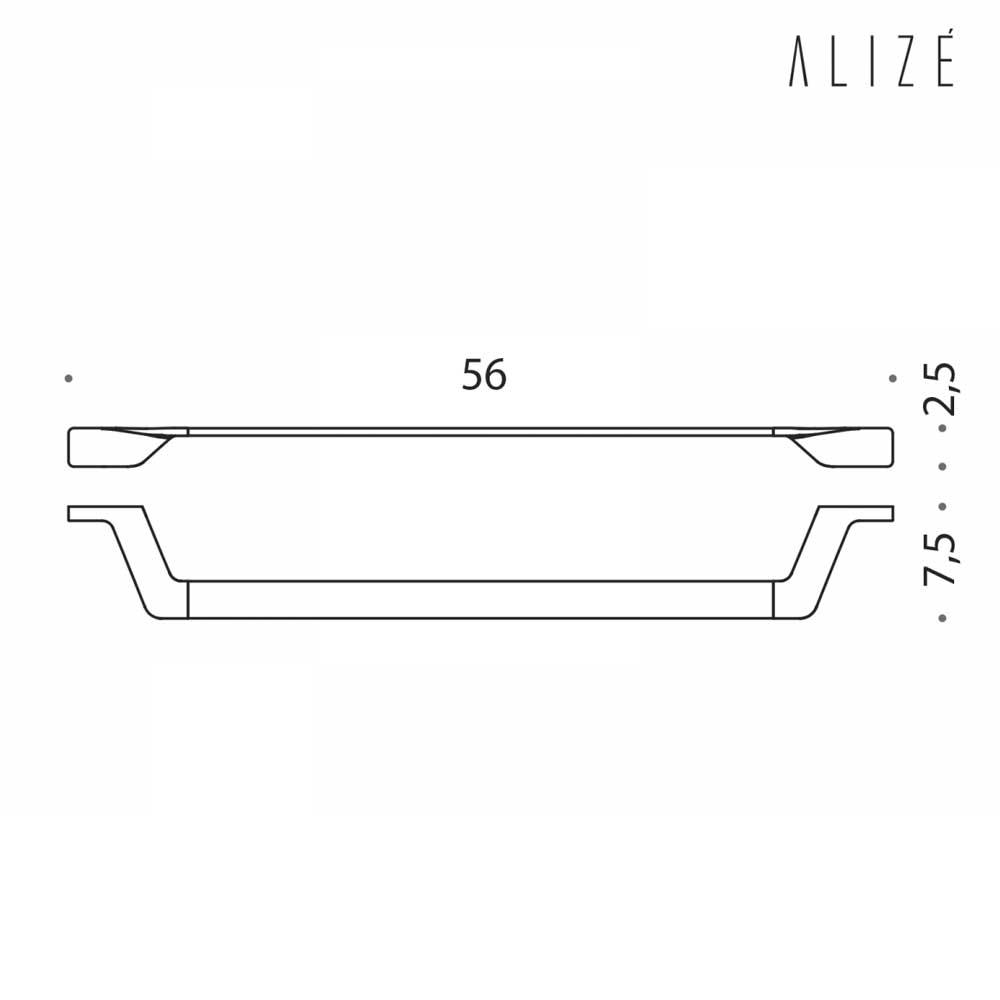 Porta Salviette in ottone cromato lunghezza 56 cm Colombo Design collezione Alizà¨ Con fissaggio a tassello inclusi by CeramicStore | Lo specialista del tuo bagno