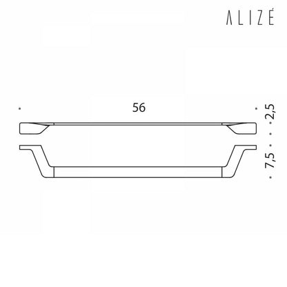 Porta Salviette in ottone cromato lunghezza 56 cm Colombo Design collezione Alizà¨ Con fissaggio a tassello inclusi by CeramicStore | Lo specialista del tuo bagno