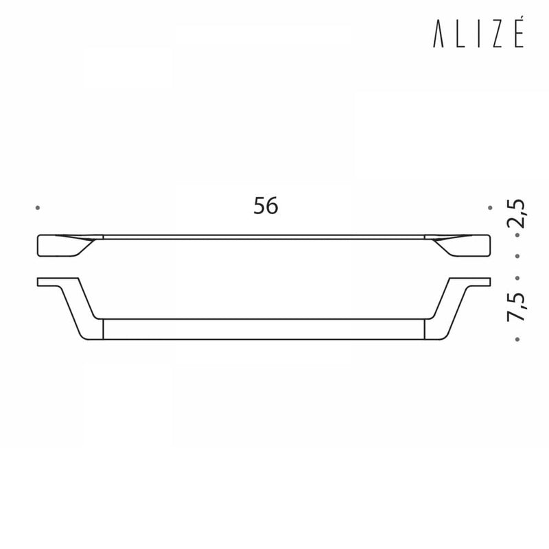 Porta Salviette in ottone cromato lunghezza 56 cm Colombo Design collezione Alizà¨ Con fissaggio a tassello inclusi by CeramicStore | Lo specialista del tuo bagno