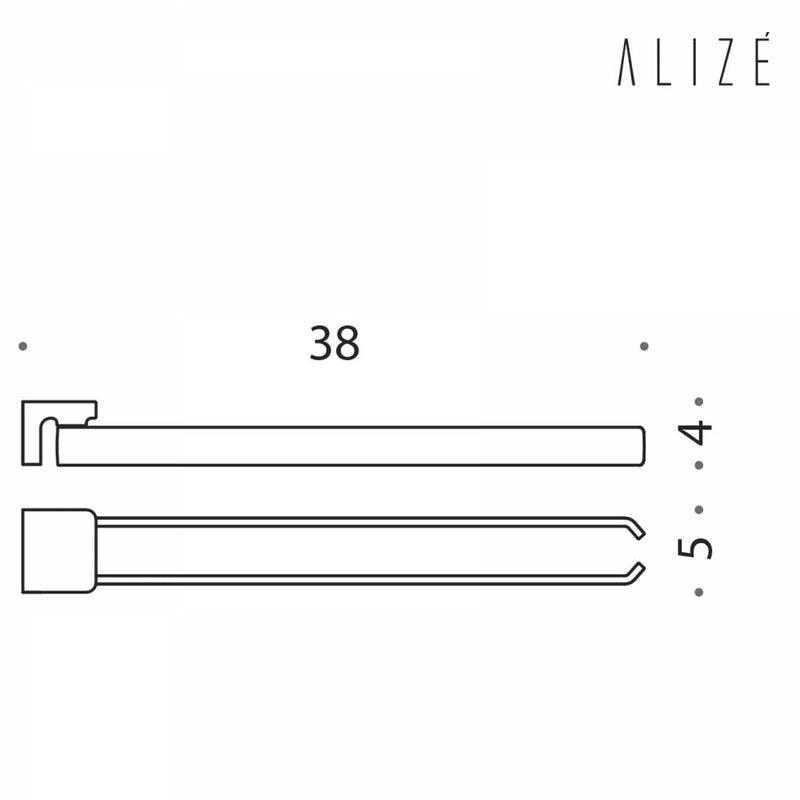 Porta Salviette doppio a snodo in ottone cromato lunghezza 38 cm Colombo Design collezione Alizà¨ Con fissaggio a tassello inclusi by CeramicStore | Lo specialista del tuo bagno