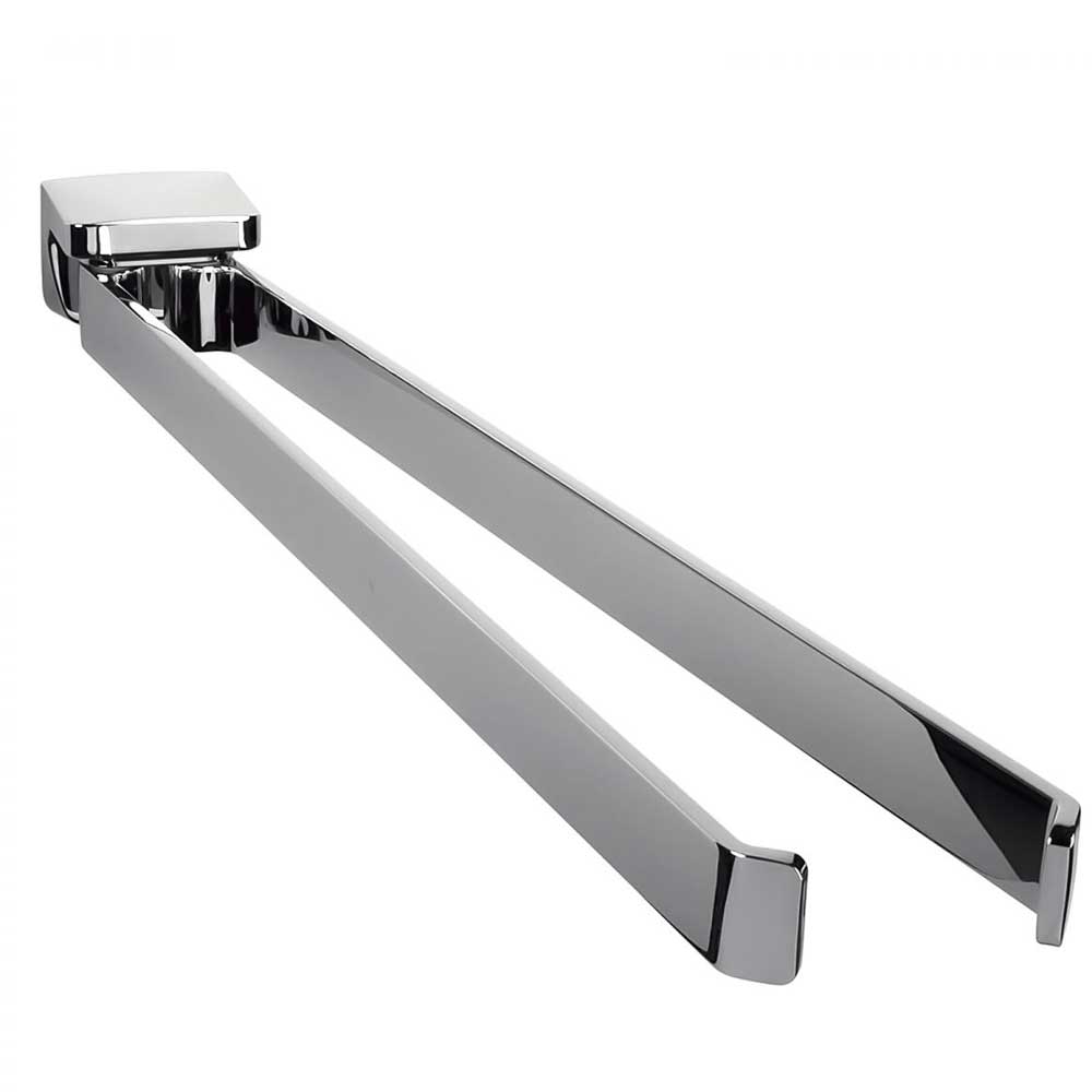 Porta Salviette doppio a snodo in ottone cromato lunghezza 38 cm Colombo Design collezione Alizà¨ Con fissaggio a tassello inclusi by CeramicStore | Lo specialista del tuo bagno