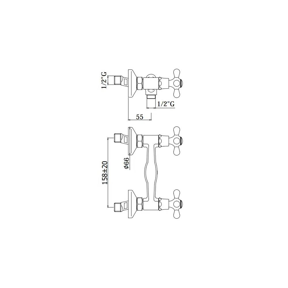 Gruppo doccia esterno con doccetta serie Iris modello IRV168DCO cromato oro Paffoni by CeramicStore | Lo specialista del tuo bagno