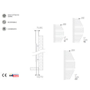 Termoarredo scaldasalviette Lazzarini Spinnaker reversibile 1100x483 mm interasse 50 mm Bianco by CeramicStore | Lo specialista del tuo bagno