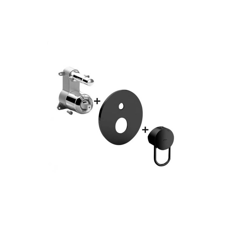 Miscelatore incasso doccia con deviatore PBOX 015 serie JOKER modello JKBOX015NO/M nero opaco Paffoni by CeramicStore | Lo specialista del tuo bagno