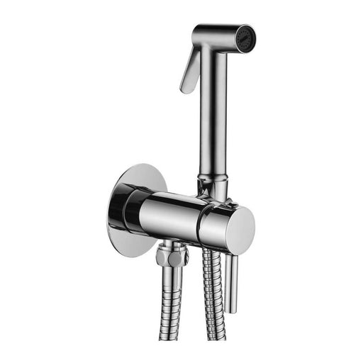 Set bidet con doccetta tondo e Flessibile Tweet Round modello ZDUP110ST Steel looking Paffoni by CeramicStore | Lo specialista del tuo bagno