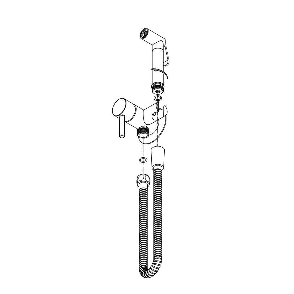 Set bidet con doccetta tondo e Flessibile Tweet Round modello ZDUP110BO Bianco opaco Paffoni by CeramicStore | Lo specialista del tuo bagno