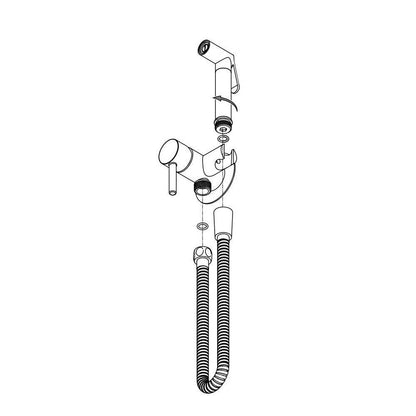 Set bidet con doccetta tondo e Flessibile Tweet Round modello ZDUP110BR Bronzo Paffoni by CeramicStore | Lo specialista del tuo bagno