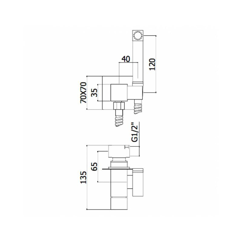 Set bidet con doccetta serie Tweet Square mix modello ZDUP112NO colore nero opaco Paffoni by CeramicStore | Lo specialista del tuo bagno