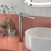 Miscelatore monocomando lavabo alto RubiFlux serie Azzurro - Nero Opaco by CeramicStore | Lo specialista del tuo bagno