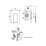 Miscelatore monocomando incasso per doccia RubiFlux serie Azzurro - Cromo by CeramicStore | Lo specialista del tuo bagno