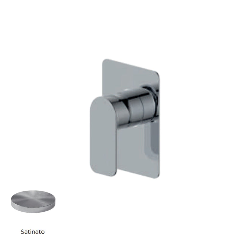 Miscelatore monocomando da incasso per doccia RubiFlux serie Azzurro - Satinato