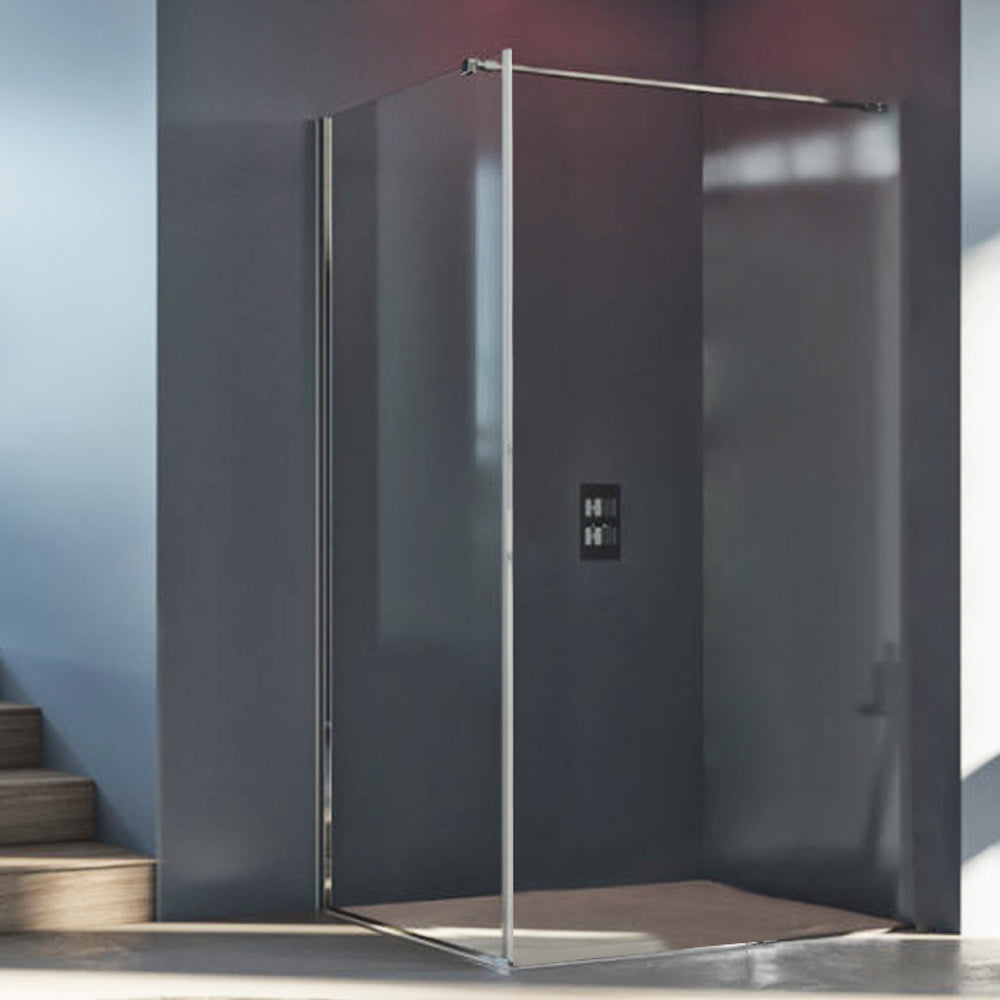 Parete fissa da 70 cm per porta doccia battente e soffietto modelli Ermes e Demetra in Cristallo Trasparente da 6 mm by CeramicStore | Lo specialista del tuo bagno