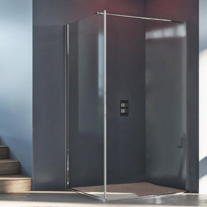 Parete fissa da 100 cm per porta doccia battente e soffietto modelli Ermes e Demetra in Cristallo Trasparente da 6 mm by CeramicStore | Lo specialista del tuo bagno